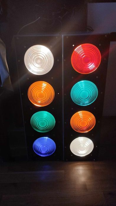 Sterownik oświetlenia reklamowego + retro światła imprezowe lata 70