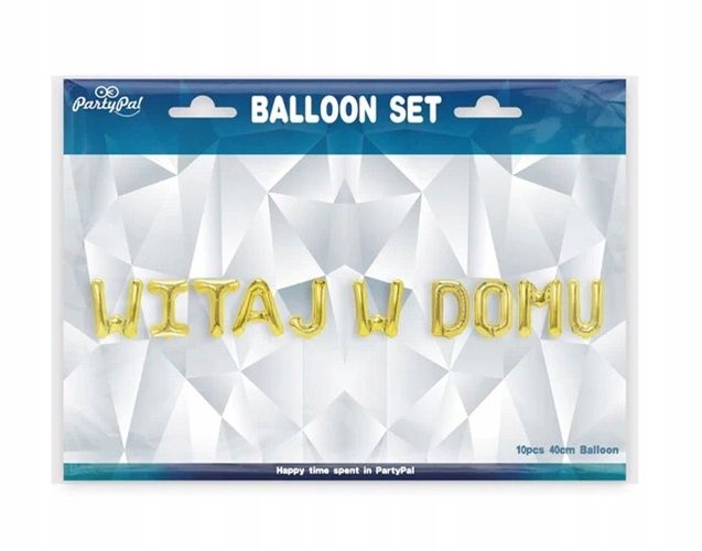 balony litery napis witaj w domu 40 cm dekoracja przywitanie