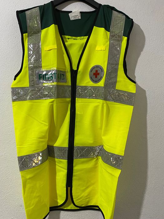 Casaco/colete pro alta visibilidade British Red Cross p/ colecionador