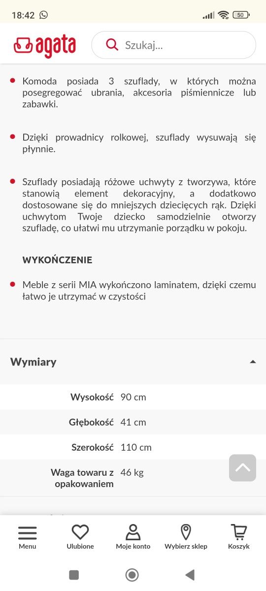 Zestaw mebli dziecięcych Mia Agata meble