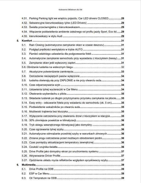 ZESZYT KODOWAŃ OBD11 VCDS VW Audi Skoda Seat Pełna Paczka PDF / TXT PL