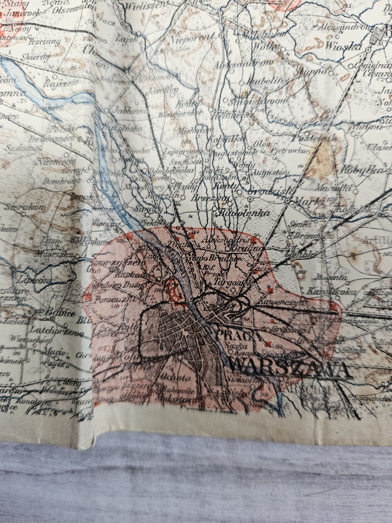 stara mapa sztabowa niemiecka 1915 r