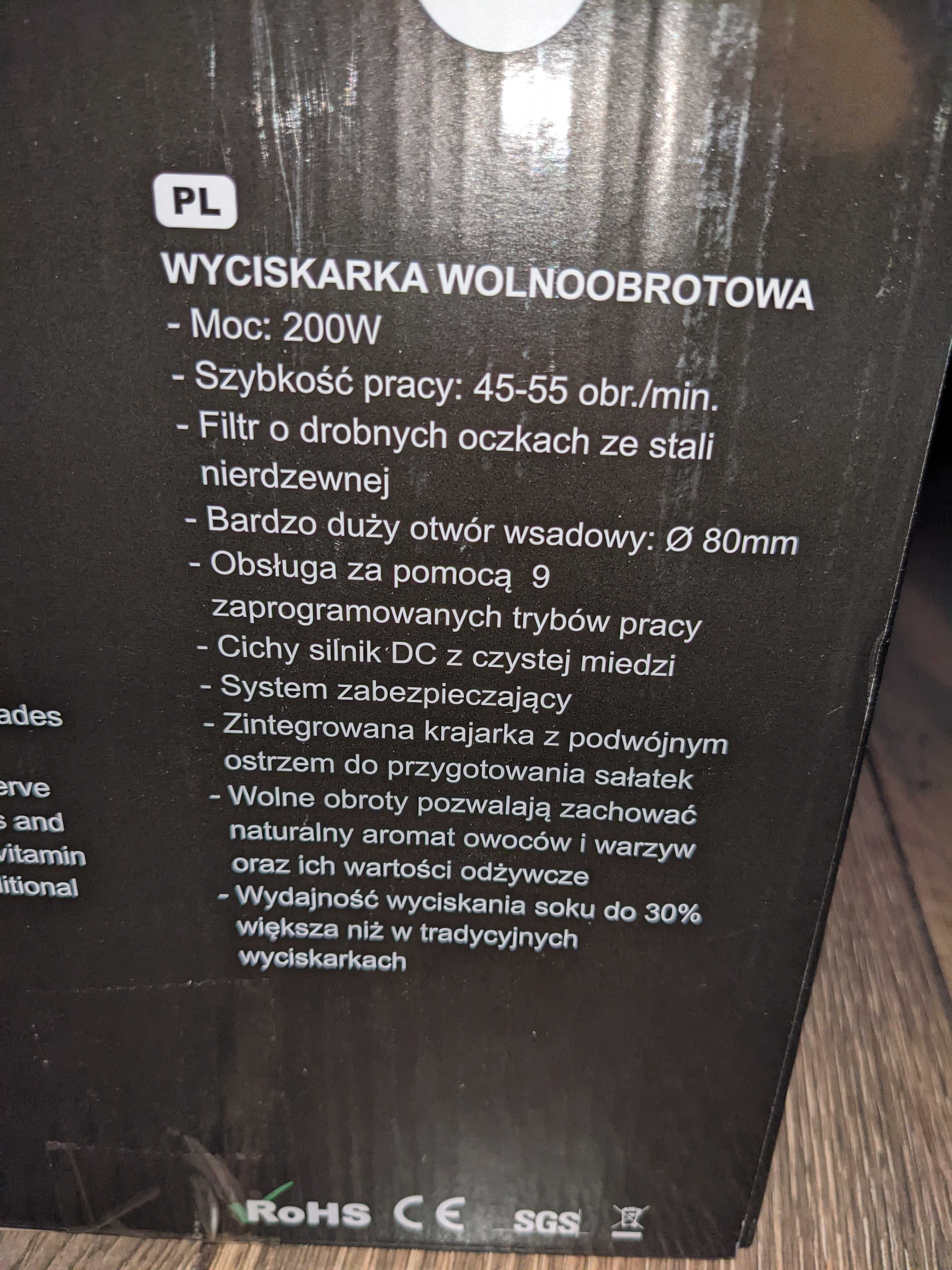 Wyciskarka wolnoobrotowa pionowa Elite Cook EC 1851