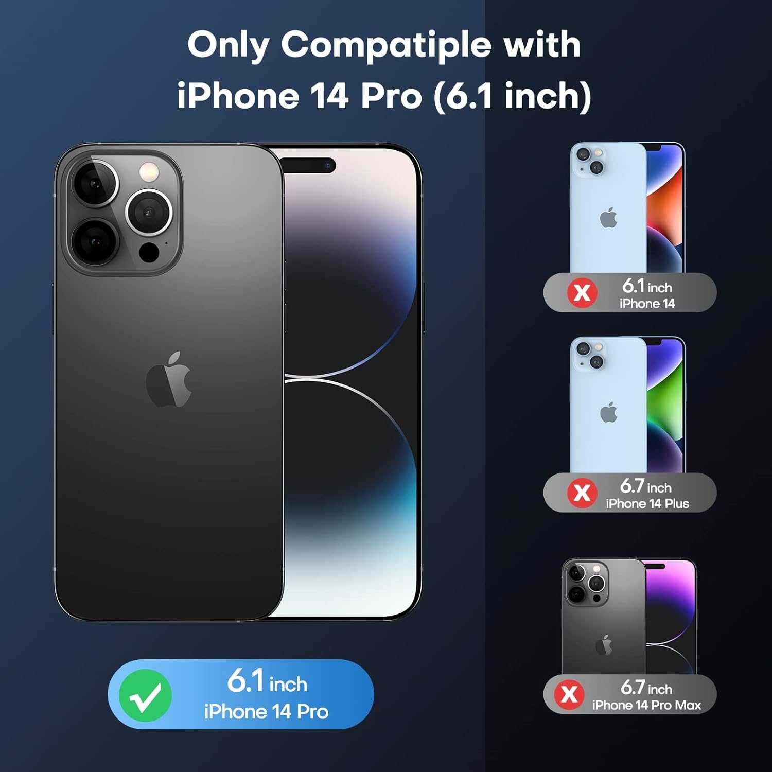 Tauri etui magsafe iPhone 14 Pro 2x Szkło aparat 2x szkło pół matowe