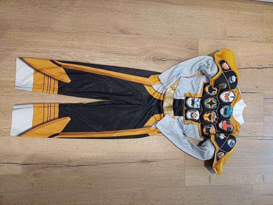 Strój na bal karnawałowy Power Rangers żółty r. 122/128 stan dobry+