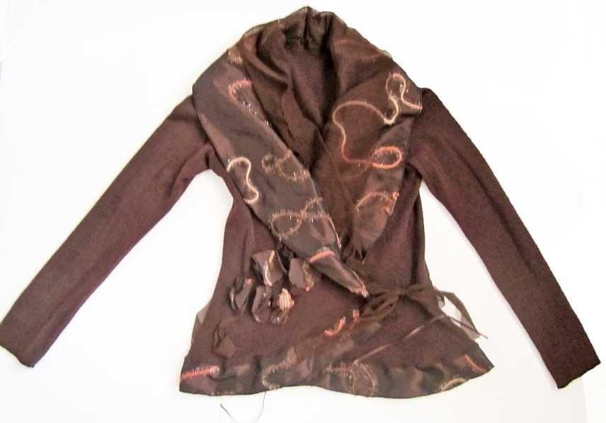 Blusa de Senhora Castanho Chocolate, como Nova