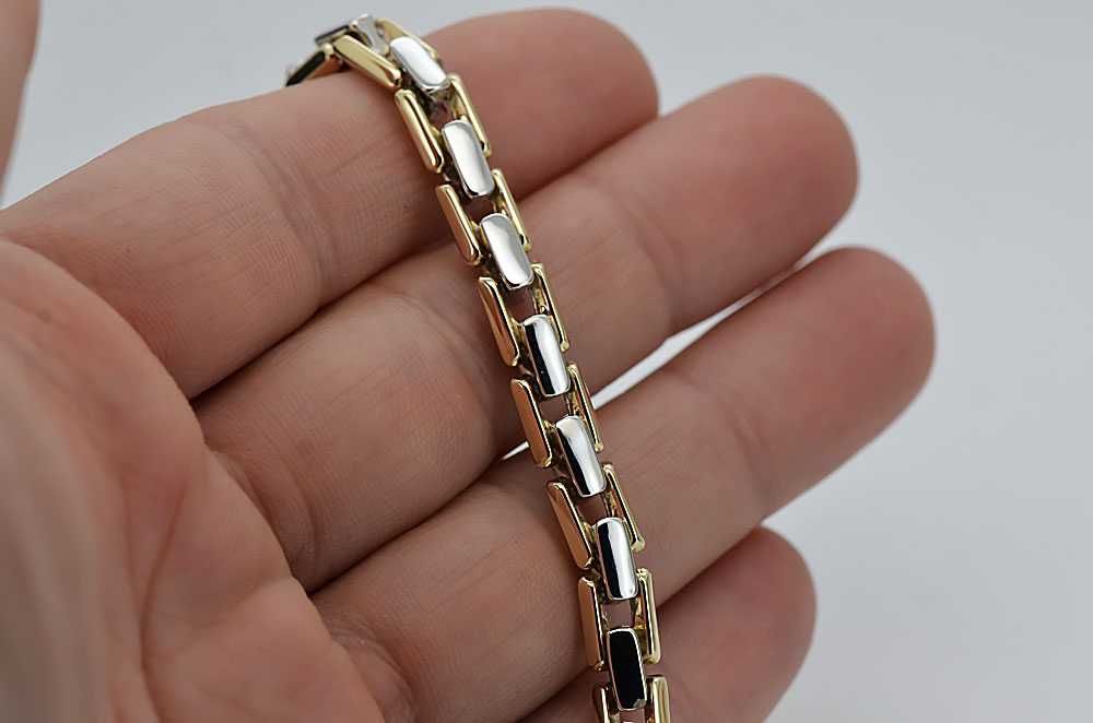 Złota bransoleta męska 14k 585 włoska cb079yw Wrocław