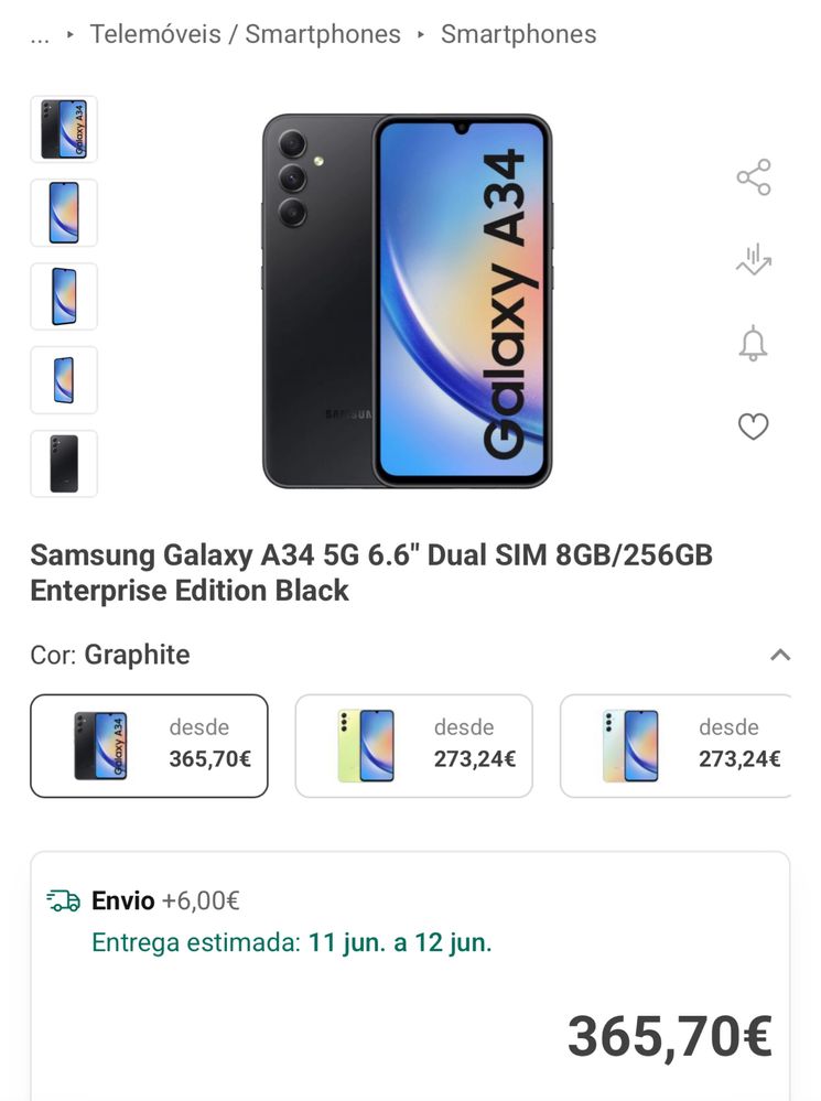 Samsung A34, 5g, Dual sim, troco por tablet