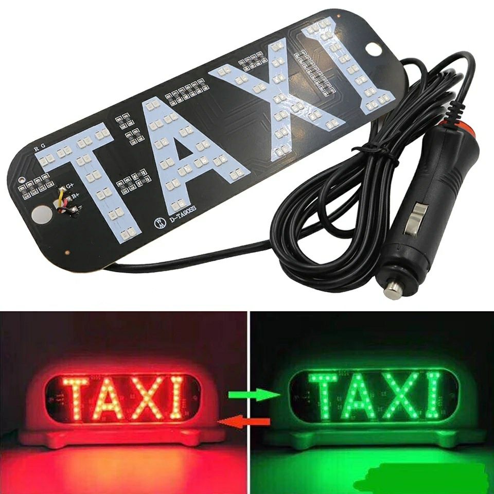 Светодиодная табличка такси TAXI LED