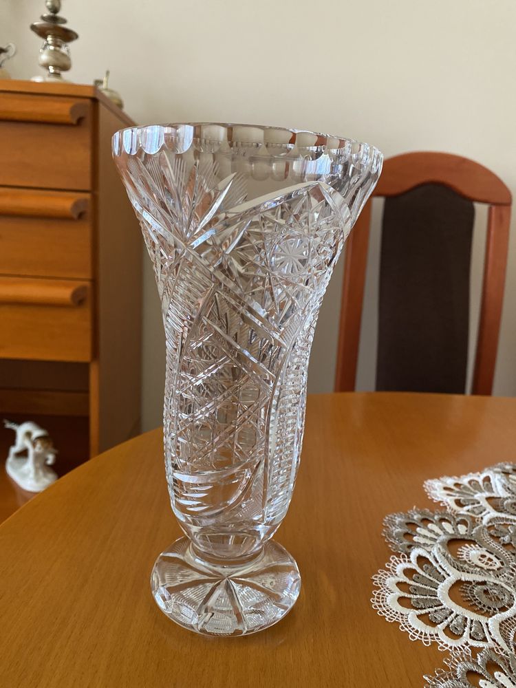 Kryształ / wazon kryształowy dekoracyjny PRL vintage