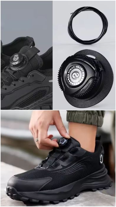 Автоматичні шнурки для взуття з поворотною пряжкою BOA. Ленивые шнурки