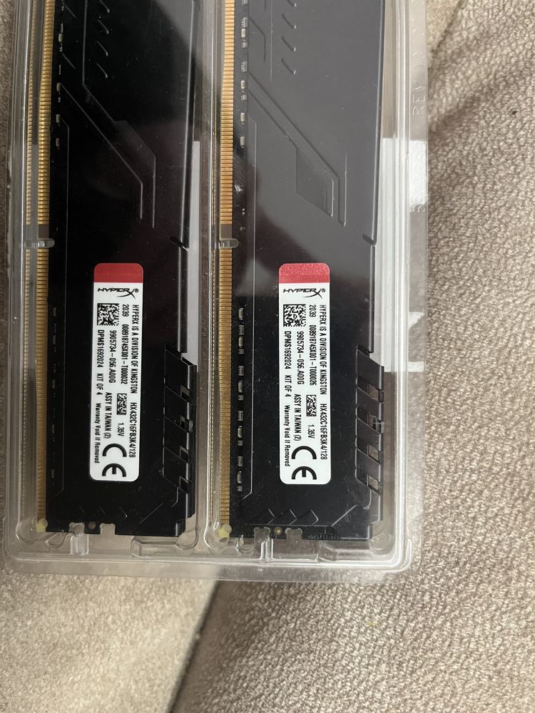 Модуль памяті DDR4 128 gb (4x32gb) kingston hyperx fury black