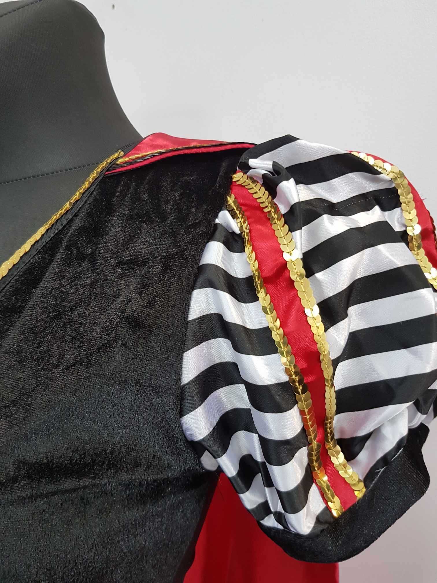 Sukienka z peleryną przebranie Królowa Kier Dama Kier 42. OA009