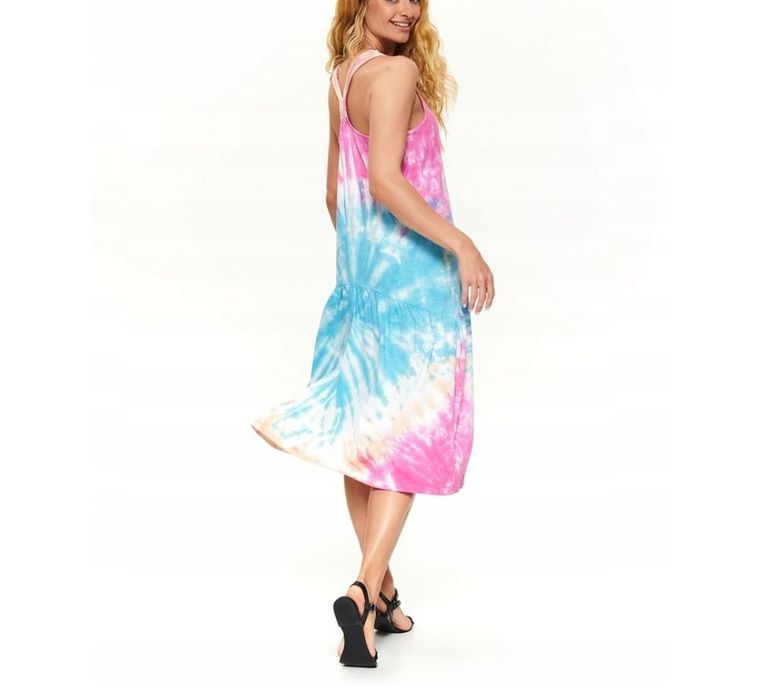 Świetna bawełniana kolorowa sukienka na lato XS/L