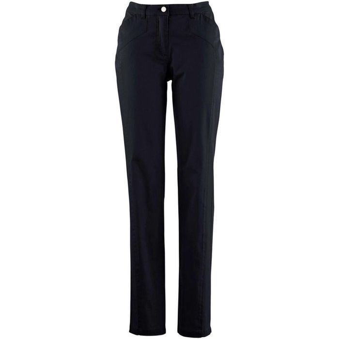 bonprix czarne elastyczne spodnie jeansy wysoki stan 48