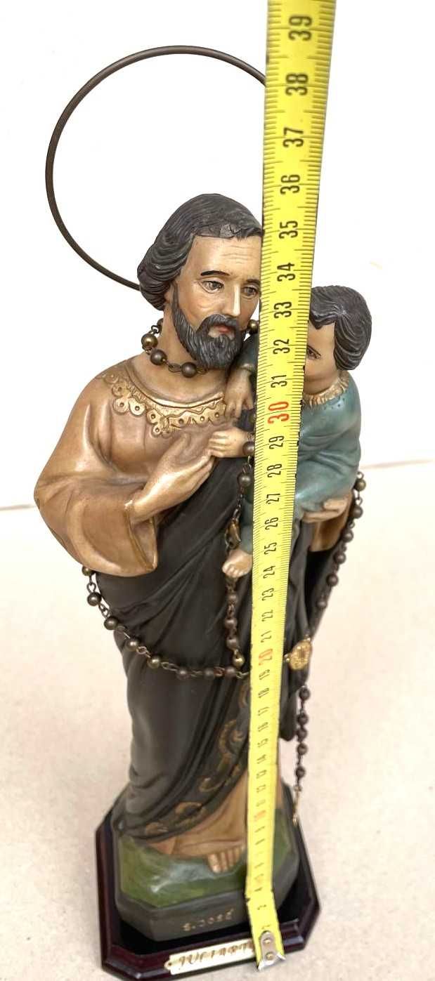 Imagem antiga de São José em gesso 38 cm