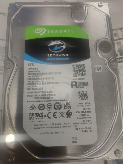 Dysk Seagate skyhawk ST8000VX004 8tb Sata III 3,5"