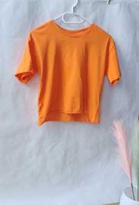 Koszulka crop top House Basic pomarańczowa XS S 34 164cm nasycona