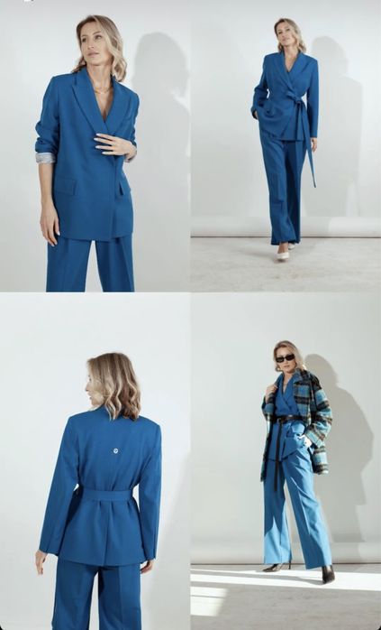 Брючный костюм ультрамарин , Momot ателье . Размер S