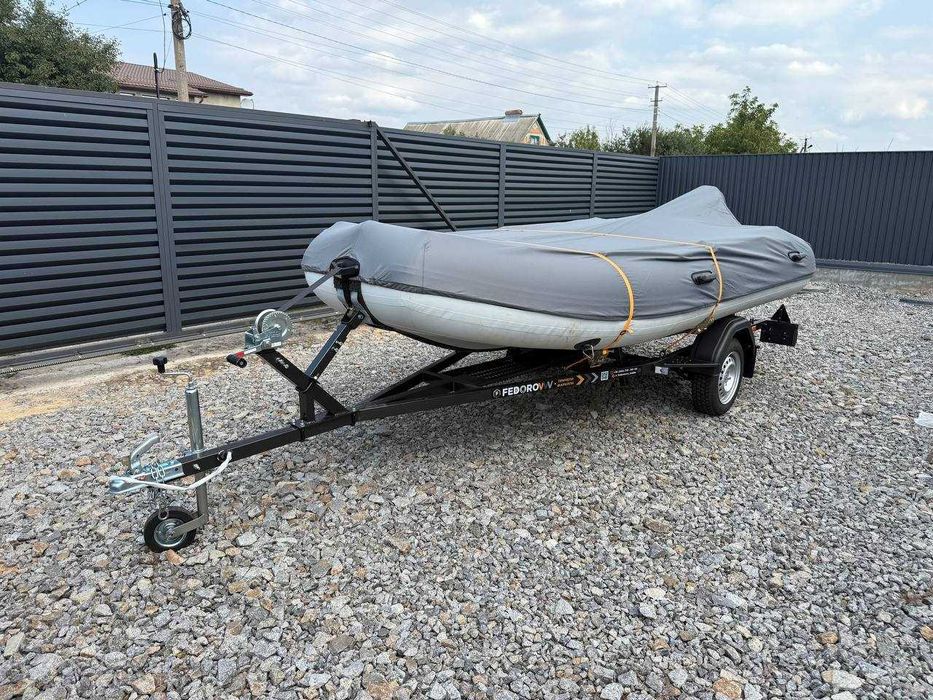 Човновий причіп для надувних ПВХ човнів RIB, моторних 4,3 м, | FEDOROV