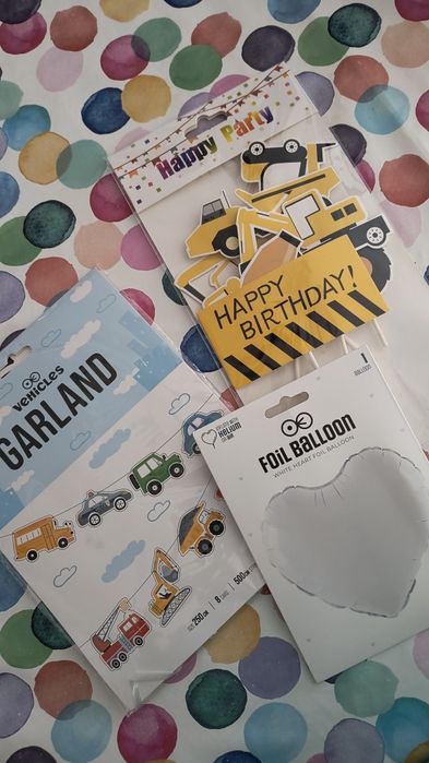 Dekoracje urodzinowe Maszyny budowalne