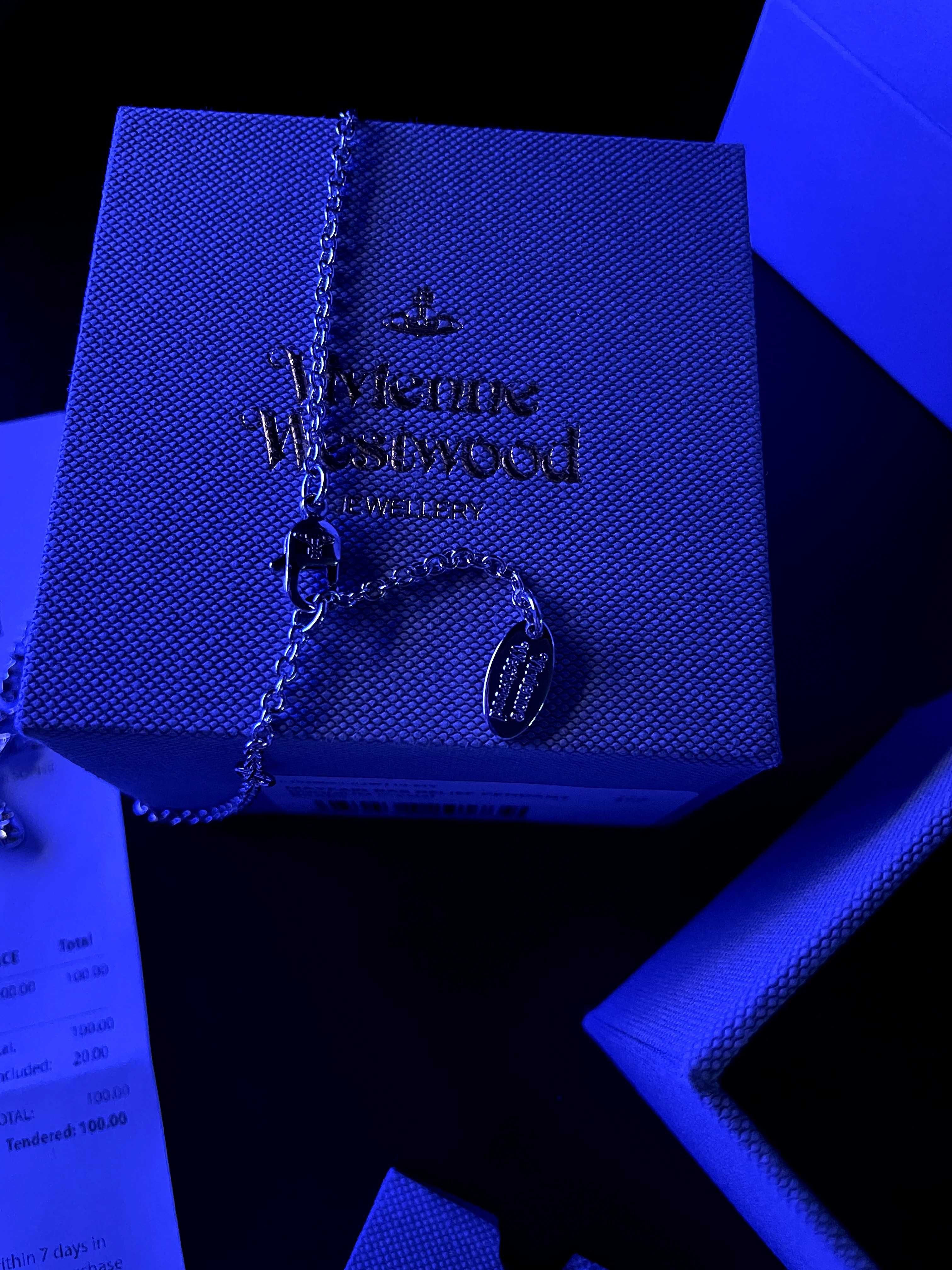 Є ЧЕК! Vivienne Westwood Mayfair Bas Relief ожерелье Подвеска сережки