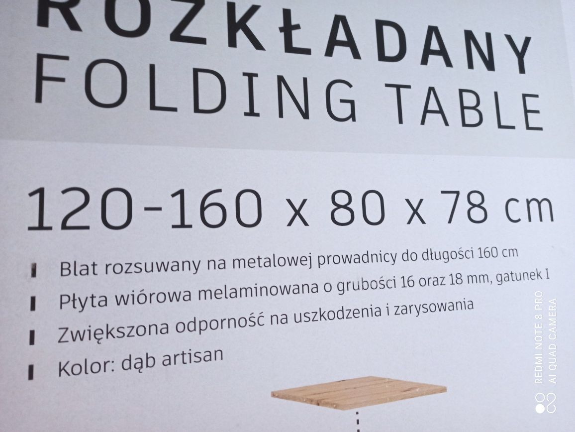 Stół drewniany rozkładany