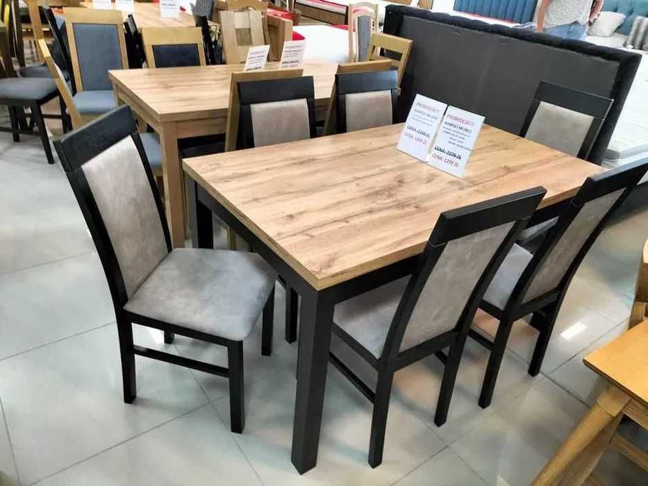 (72) Stół loft rozkładany + 6 krzeseł, wyprzedaż 1099 zł