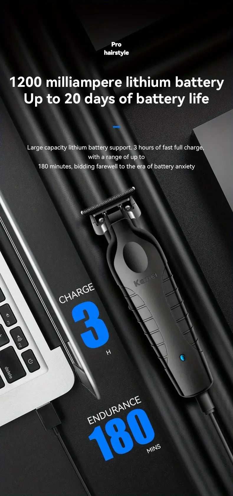 Триммер Kemei KM-2299 для стрижки волос и бороды Hair Clipper