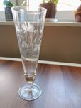 Stary pokal/puchar vintage, grawerowane szkło