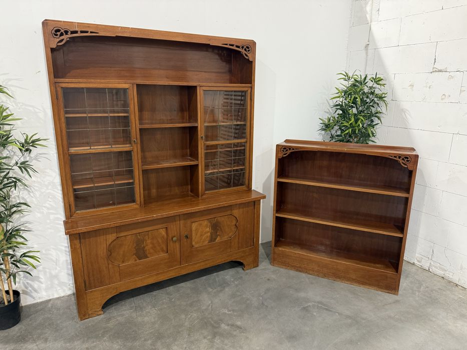 Piękna drewniana serwantka biblioteka secesja dowóz wysyłka