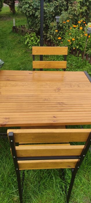 Długi Stół z krzesłami zestaw ogrodowy