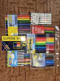 Фломастеры, карандаши, цветные ручки
