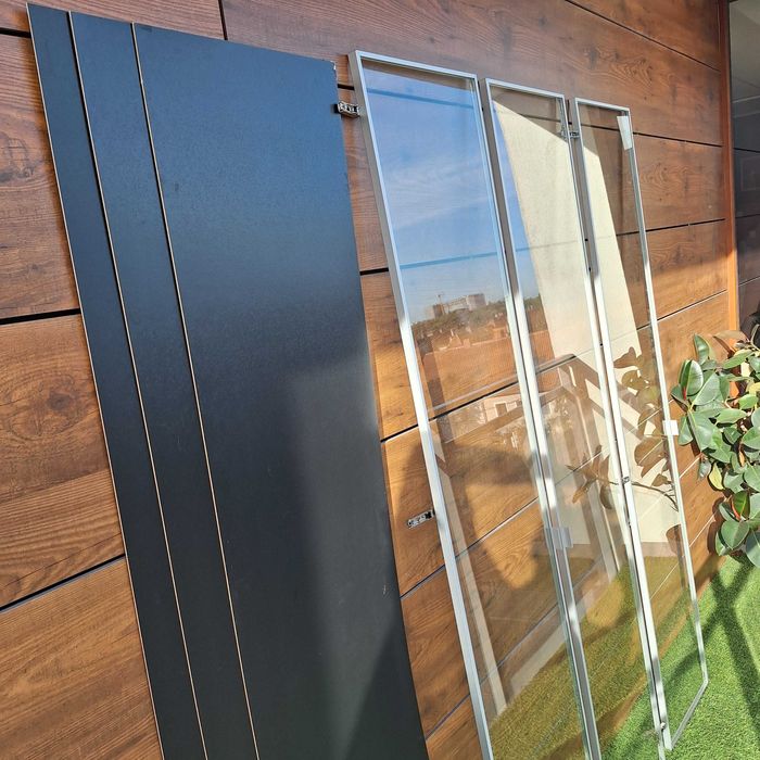 Drzwi szklane MORLIDEN IKEA rama aluminiowa, do regału Billy