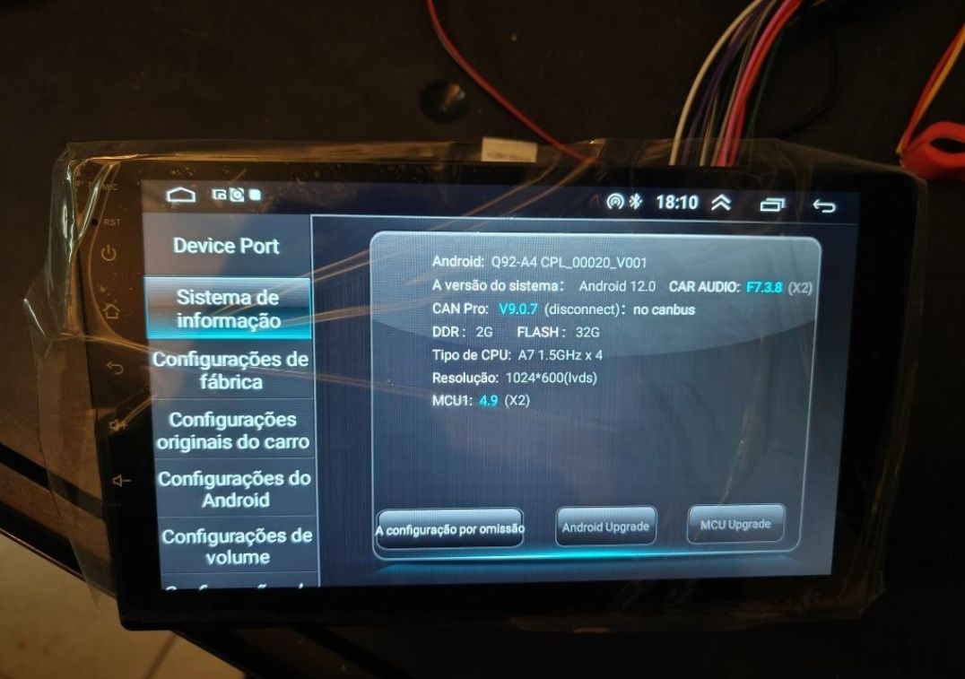 Rádio 2 DIN Android carplay e Android auto + 2 GB RAM + 32 GB ROM