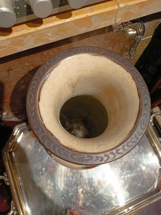 Jarro Vaso Porcelana Chinesa Séc XIX 36 cm