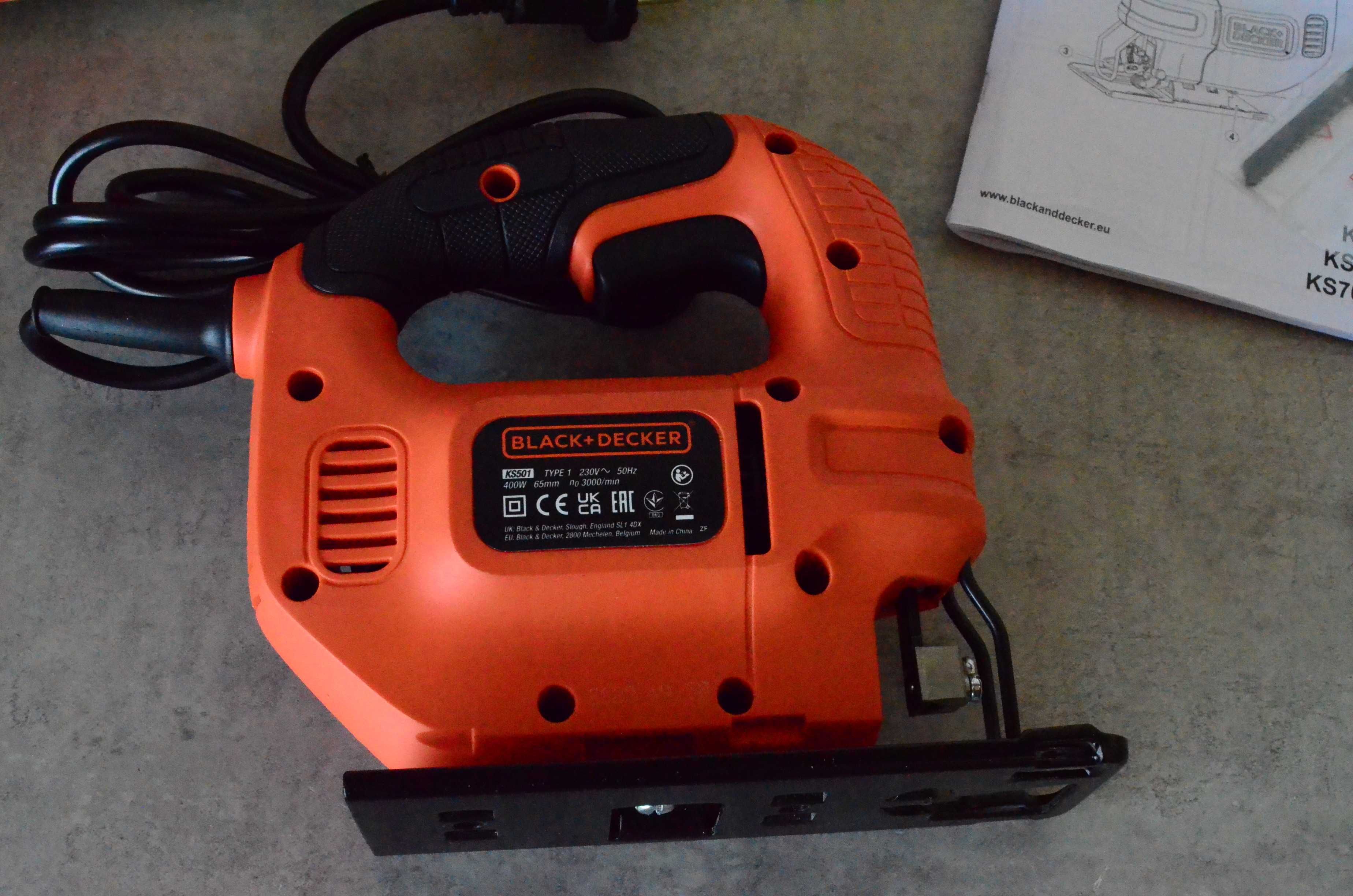 Wyrzynarka Black&Decker 400 W zasilanie sieciowe