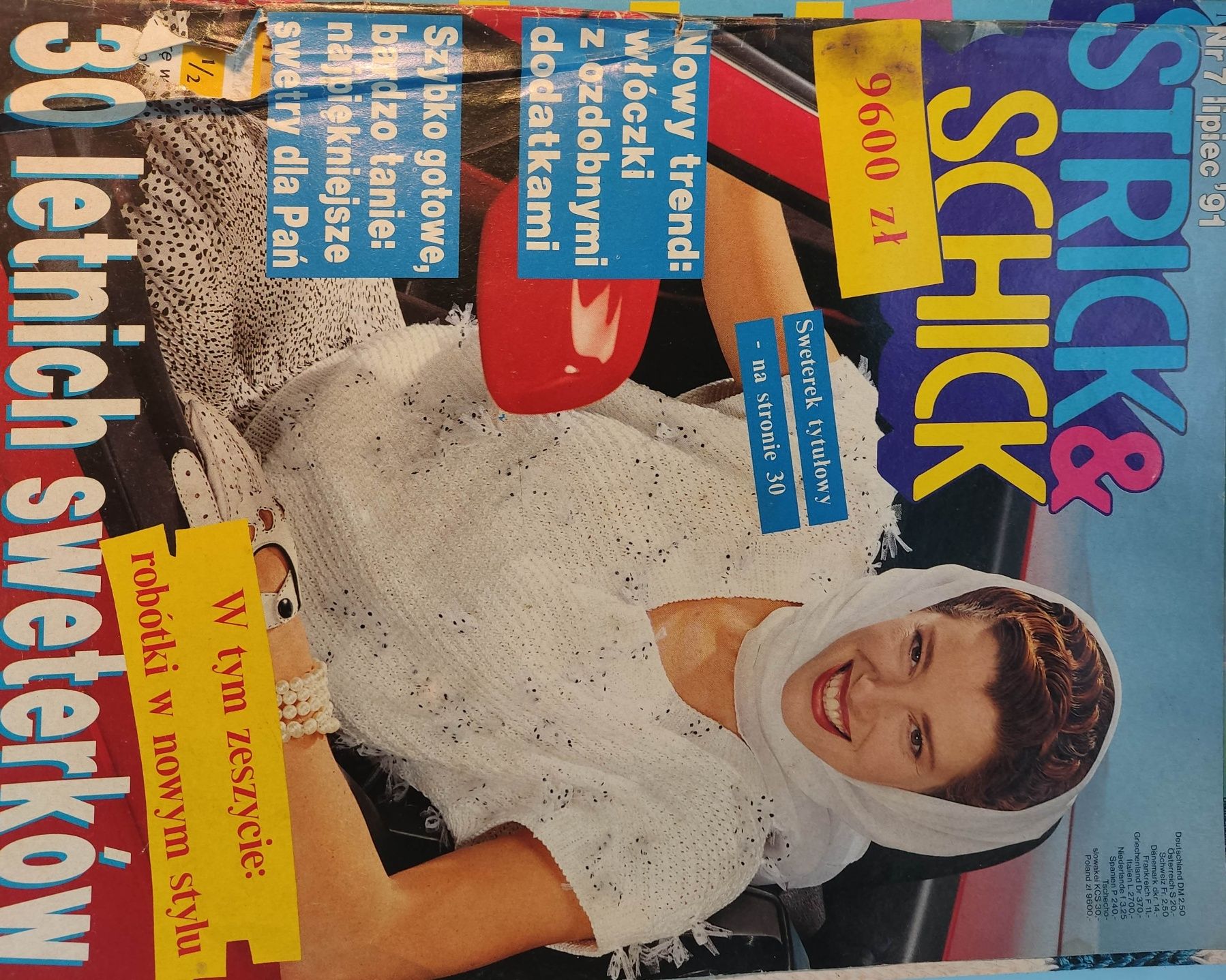 Strick &  Schick robótki na drutach swetry PRL retro stare czasopisma