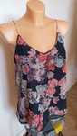Sg Top 34 , 36 , XS  , S v-neck bluzka w  kwiaty na ramiączkach 34 , 3