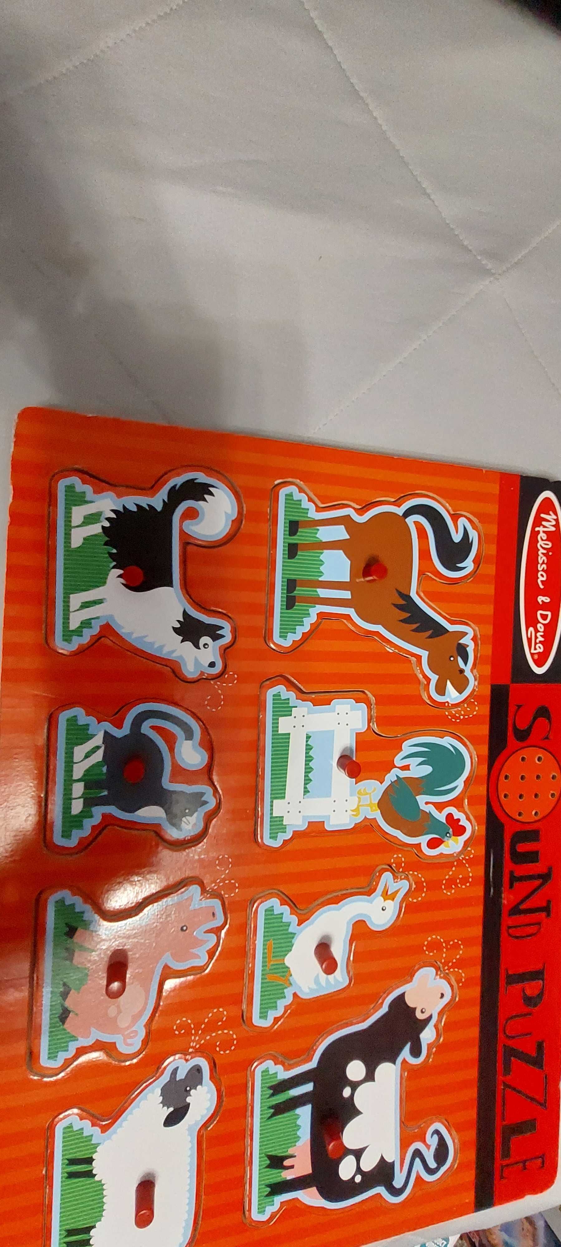 Puzzle Melissa & Doug Sound Puzzle 8 elementów Farm Animals