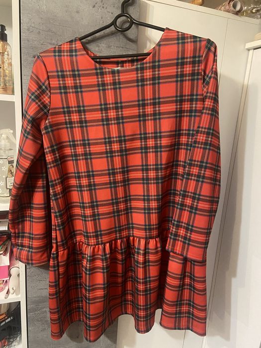 Sukienka krata swiateczna