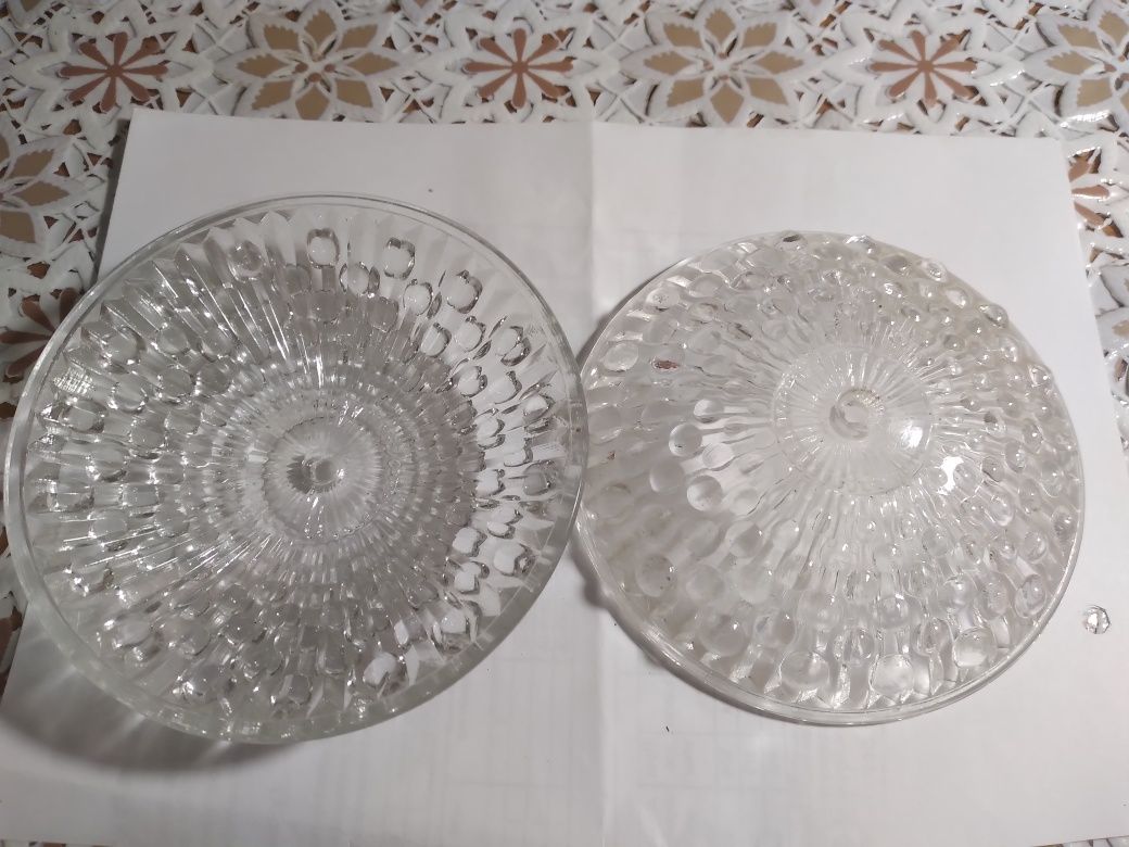 Хрустальные тарелочки для чешской люстры
