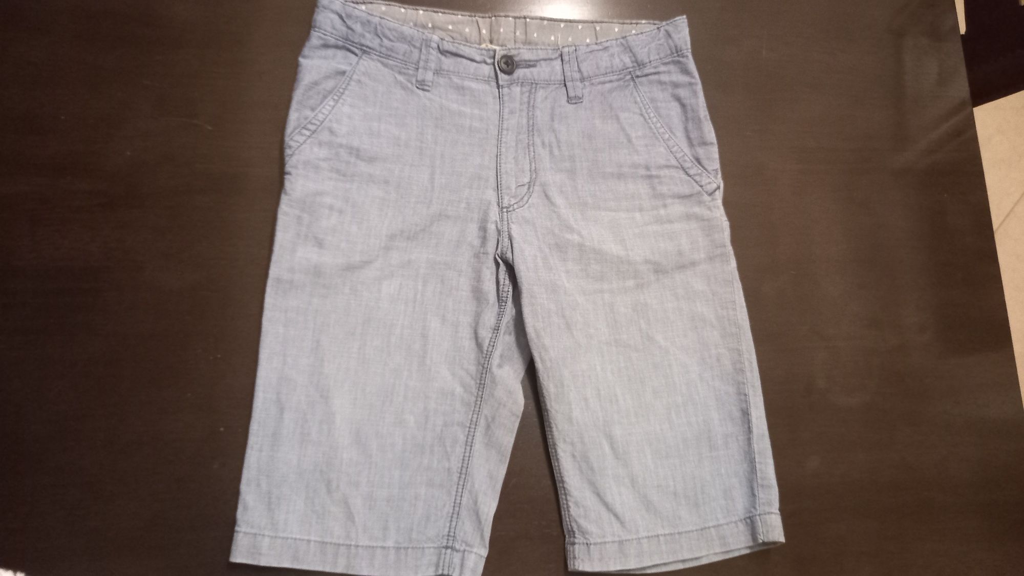 Krótkie spodenki H&M 146-152 bawełniane zapinane Jak Nowe