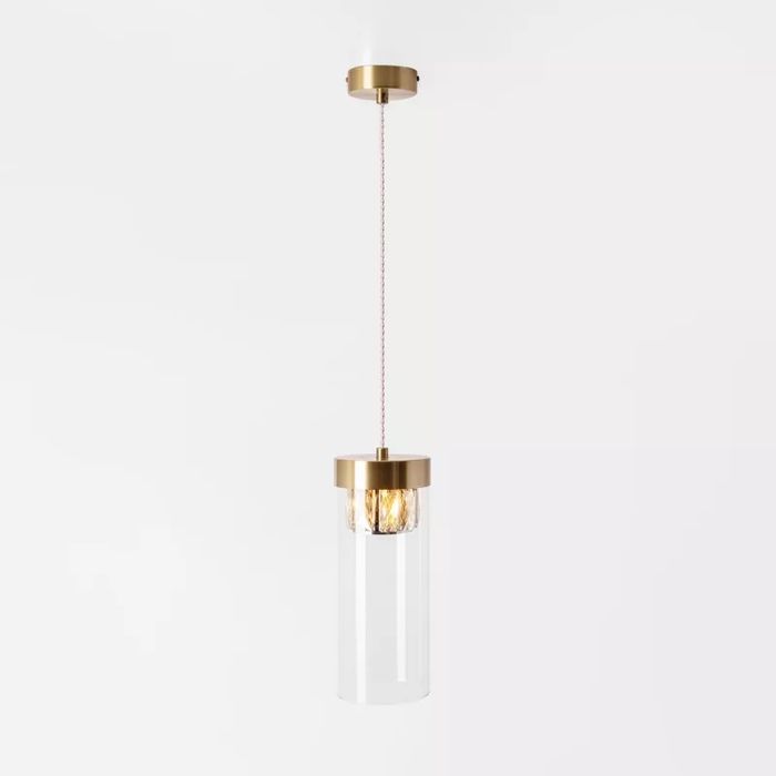 Lampa wisząca złota przezroczysta