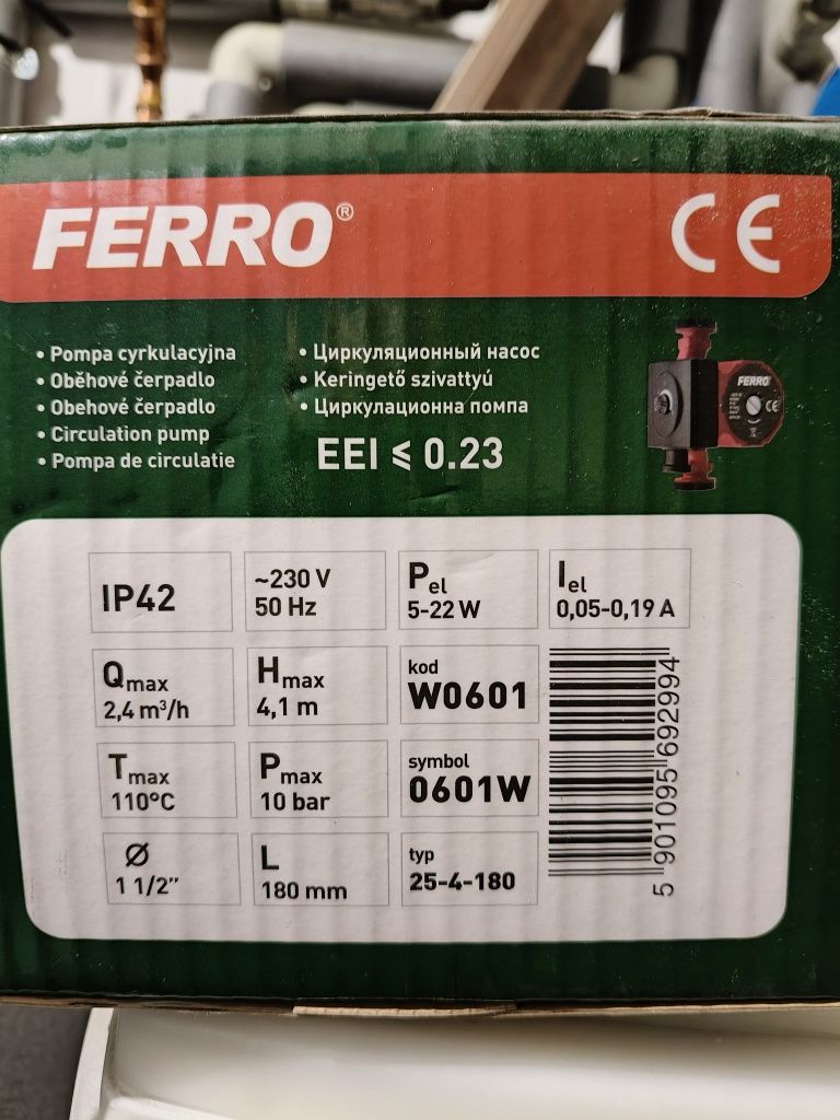Pompa cyrkulacyjna Ferro GPA II 25-4-180