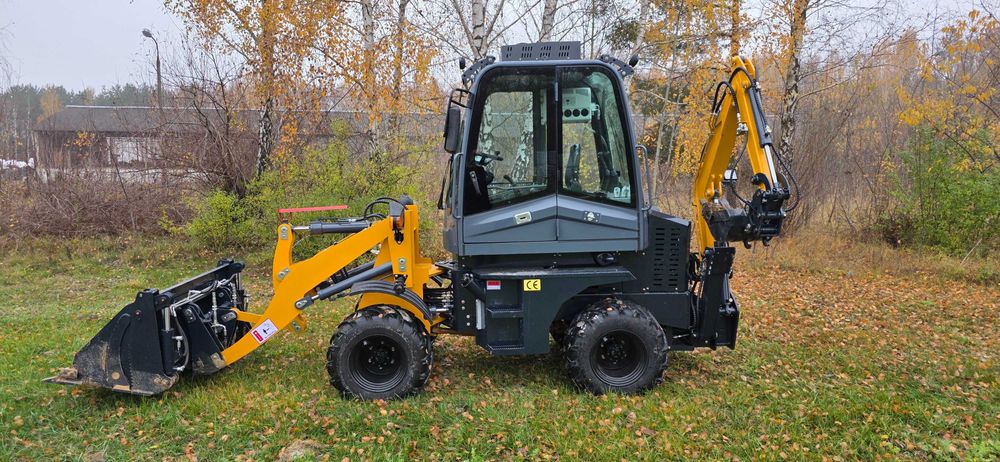 Koparko- ładowarka przegubową, minikoparka, akcesoria, klima, nowe OC