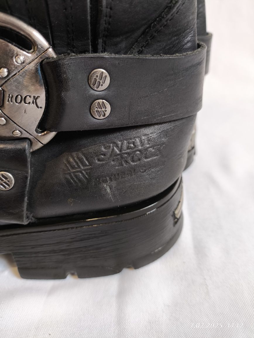 New Rock Italia Negro Acero Męskie Buty Motocyklowe rozmiar 43