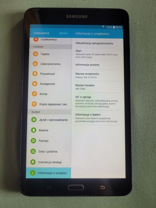 Tablet Samsung Galaxy Tab A6 SM-T280