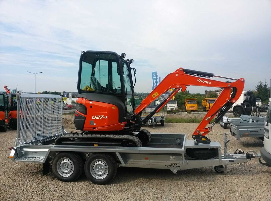 Brenderup MT2600 przyczepa laweta pod minikoparkę walec DMC 2600 kg