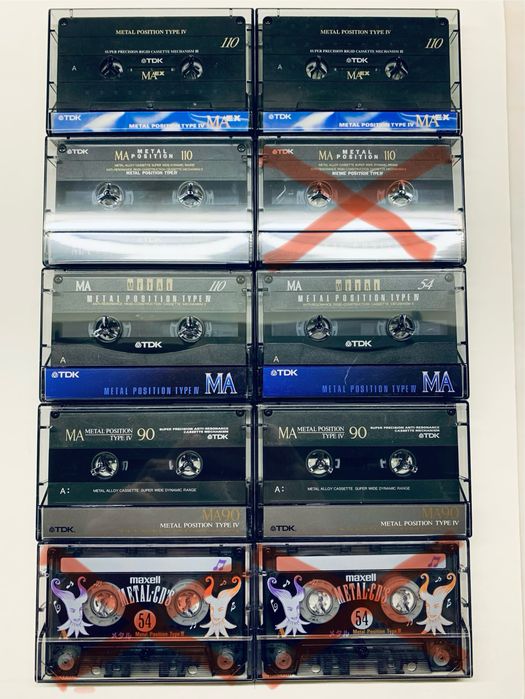 Аудіокасети TDK MA-EX, MA, Maxell Metal-CD‘S
